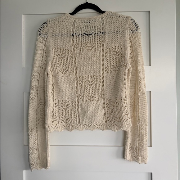 Zara Pointelle Knit Button Cardigan - Picture 3 of 7